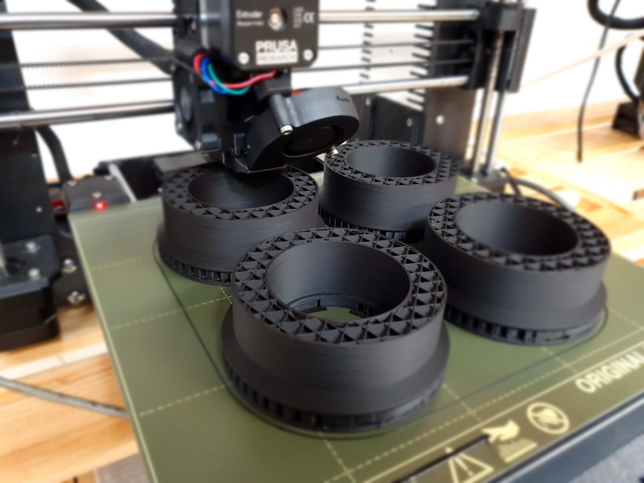 3D-printed Leo Rover wheel rims