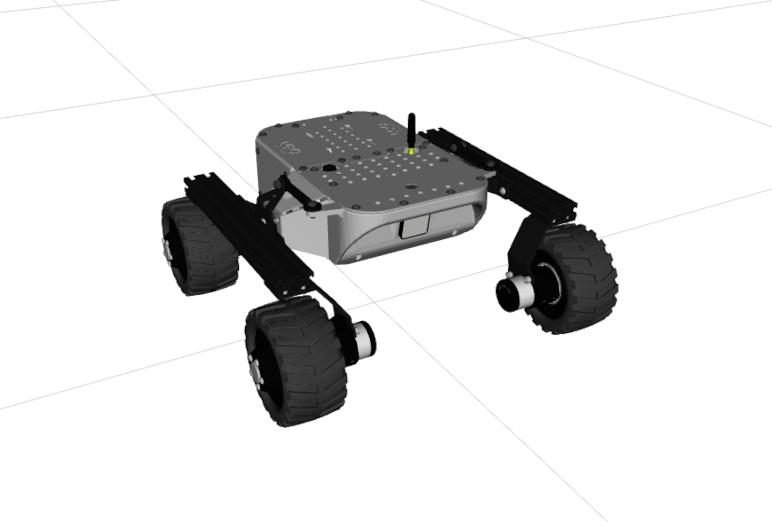 URDF model of Leo Rover in xacro format