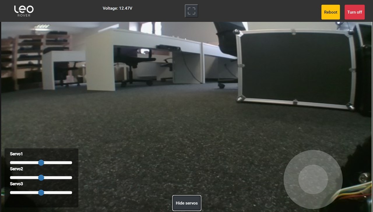 Leo Rover's user interface