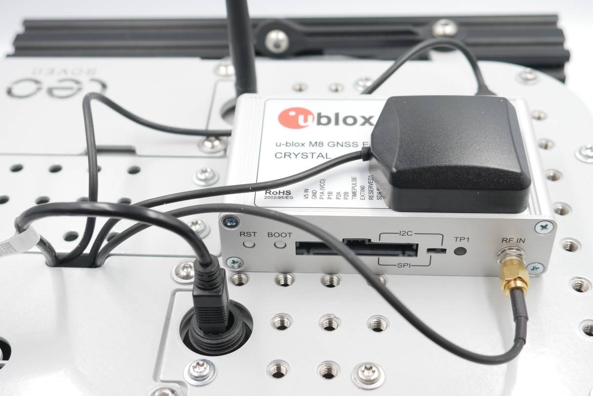 A GPS module on the Leo Rover mobile robot